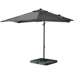 Furniturebox Gretna Grey Square Outdoor Cantilever Parasol and Base - Size: 3m - Wilko - thumbnail 1