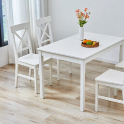 Hamilton Dining Table and Chair Set White - Wilko - thumbnail 3