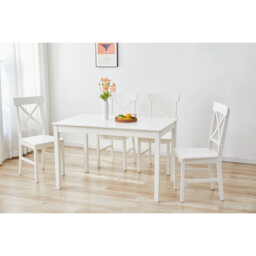 Hamilton Dining Table and Chair Set White - Wilko - thumbnail 6