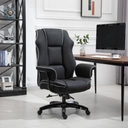 Portland Black PU Leather Swivel Recliner Office Chair - Size: 66 x 55 x 129cm - Wilko - thumbnail 5