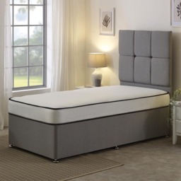 Extreme Comfort European Small Single Blue and White Flat Top Open Coil Spring Mattress - eXtreme comfort ltd - Wilko - thumbnail 3