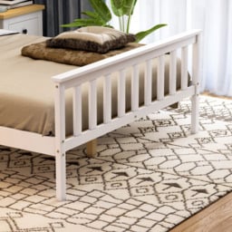 VIDA DESIGNS Milan Double White High Foot Wooden Bed Frame - Wilko - thumbnail 5