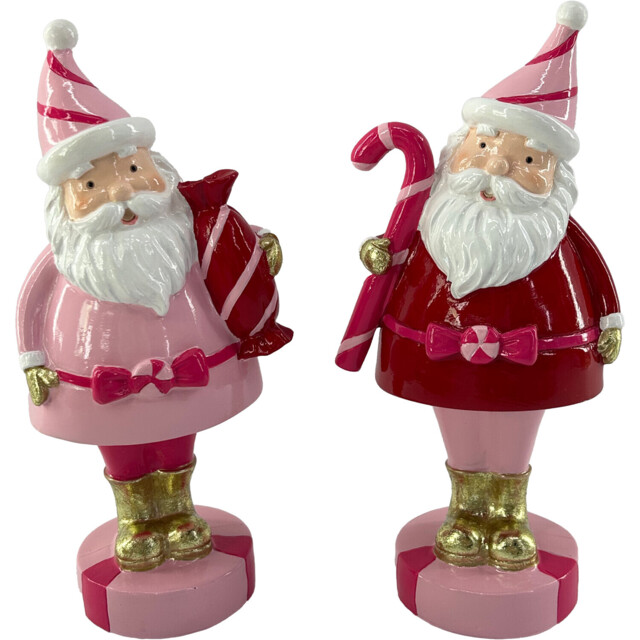 Scrumptious Red and Pink Santa Standing Decoration - Jingle Bell Boogie - Wilko - image 1