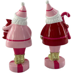 Scrumptious Red and Pink Santa Standing Decoration - Jingle Bell Boogie - Wilko - thumbnail 3