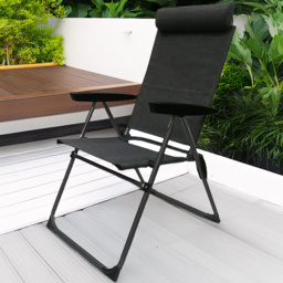 Lifestyle Ibiza Textelene Chair Set of 4 - Size: 112 x 60 x 78cm - Grey - Wilko - thumbnail 1