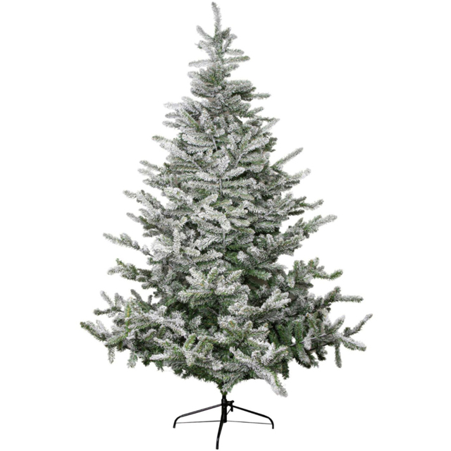 Samuel Alexander Snowy Green and White Everlands Liberty Spruce Artificial Christmas Tree 7ft - Green / White - Wilko - image 1