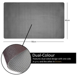Nicoman Reversible Grey and Brown Shower Mat 90 x 60cm - Size: 0.4 x 90 x 60cm - Wilko - thumbnail 5
