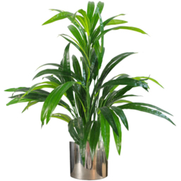 Leaf Artificial Bamboo Shrub Plant in Silver Metal Planter 2.13ft - Size: 65 x 40 x 40cm - Green - Wilko - thumbnail 1
