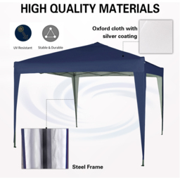 Blue Pop Up Outdoor Gazebo 2 x 2m - MCC - Wilko - thumbnail 5