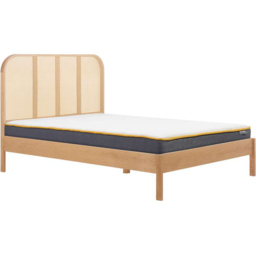 Birlea Margot Double Oak Bed with Rattan Headboard - Brown - Wilko - thumbnail 4