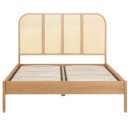 Birlea Margot Double Oak Bed with Rattan Headboard - Brown - Wilko - thumbnail 5