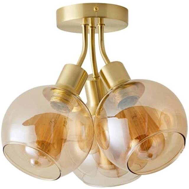 ValueLights Bellamy Brushed Gold Bubble Cluster Flush Ceiling Light and Bulbs - Size: 28 x 35 x 35cm - Wilko - image 1