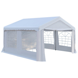 Gazebo Tent Portable Carport Shelter - Size: 280 x 400 x 400cm - White - Outsunny - Wilko - thumbnail 3