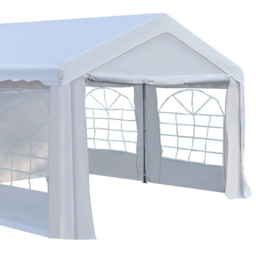Gazebo Tent Portable Carport Shelter - Size: 280 x 400 x 400cm - White - Outsunny - Wilko - thumbnail 4