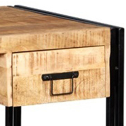 Brooklyn Carnaby 2 Drawer Industrial Desk - Brown - Wilko - thumbnail 4
