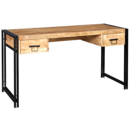 Brooklyn Carnaby 2 Drawer Industrial Desk - Brown - Wilko - thumbnail 3