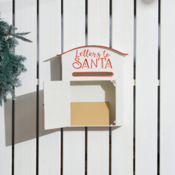 Everglow Wall Mounted Santa Post Box Christmas Decoration - Size: 30.5 x 8 x 27cm - White - Wilko - thumbnail 5