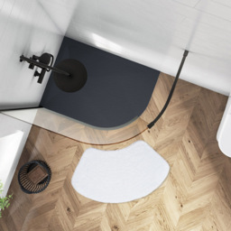 Allure Bath Fashions White Curved Shower Mat - Size: 48 x 80cm - Wilko - thumbnail 3