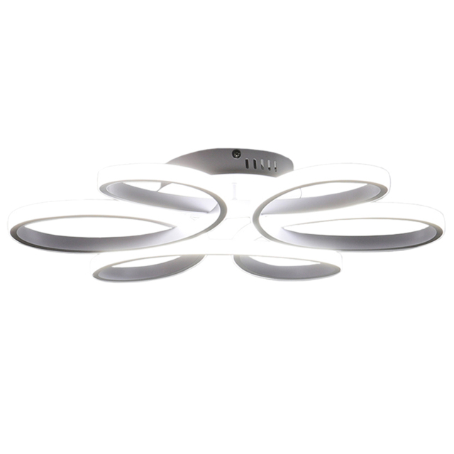 Living and Home White Petal LED Semi Flush Ceiling Light - Size: 10 x 58 x 58cm - Wilko - image 1