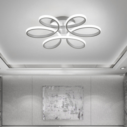 Living and Home White Petal LED Semi Flush Ceiling Light - Size: 10 x 58 x 58cm - Wilko - thumbnail 7