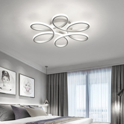Living and Home White Petal LED Semi Flush Ceiling Light - Size: 10 x 58 x 58cm - Wilko - thumbnail 3