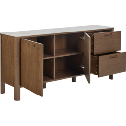 Florence Southampton 2 Door 2 Drawer Cream Ceramic Sideboard - Size: 75 x 160 x 40cm - Multi - Furniture To Go - Wilko - thumbnail 5