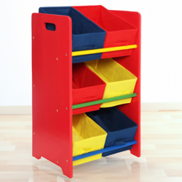 Premier Housewares 3 Tier MDF Kids Storage Unit - Size: 43 x 30 x 64cm - Multi - Premier Kids - Wilko