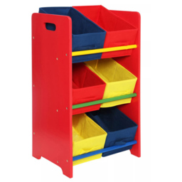 Premier Housewares 3 Tier MDF Kids Storage Unit - Size: 43 x 30 x 64cm - Multi - Premier Kids - Wilko - thumbnail 3