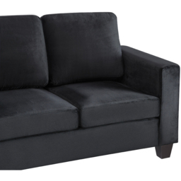 Home Detail Dakota 2 Seater Black Velvet Sofa - Wilko - thumbnail 5