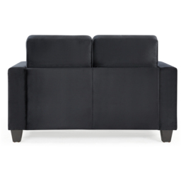 Home Detail Dakota 2 Seater Black Velvet Sofa - Wilko - thumbnail 4