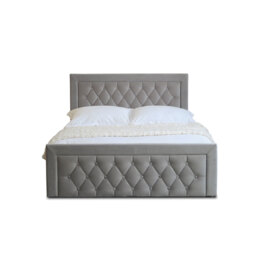 Mia Double Grey Faux Brushed Velvet Ottoman Bed - Wilko - thumbnail 4