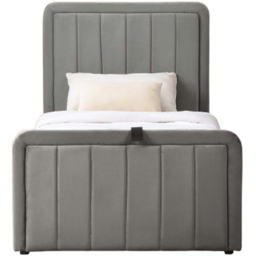 Comfy Living Single Dark Grey Brushed Velvet Ottoman Bed Frame - Wilko - thumbnail 3