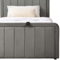 Comfy Living Single Dark Grey Brushed Velvet Ottoman Bed Frame - Wilko - thumbnail 4