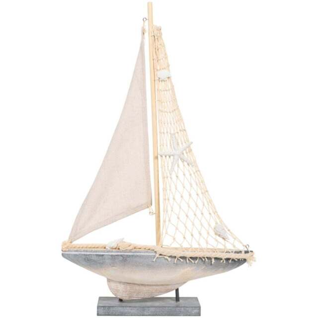 Wooden Sailboat Ornament Natural - Wilko - image 1