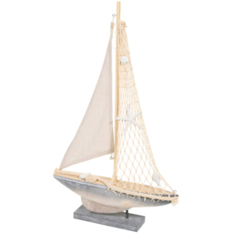 Wooden Sailboat Ornament Natural - Wilko - thumbnail 5