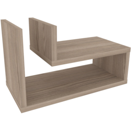 Decorotika Lara 2 Shelf Cordoba L Shaped Floating Bedside Table - Silver - Wilko - thumbnail 3