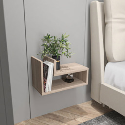 Decorotika Lara 2 Shelf Cordoba L Shaped Floating Bedside Table - Silver - Wilko - thumbnail 6