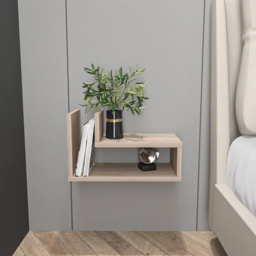 Decorotika Lara 2 Shelf Cordoba L Shaped Floating Bedside Table - Silver - Wilko - thumbnail 7