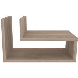 Decorotika Lara 2 Shelf Cordoba L Shaped Floating Bedside Table - Silver - Wilko - thumbnail 5