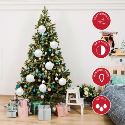 The Christmas Workshop Silver Matte Bauble 3 Pack - Wilko - thumbnail 7