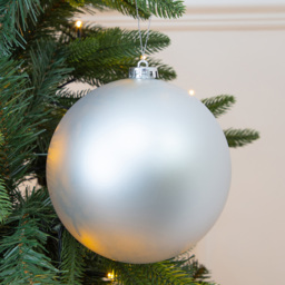 The Christmas Workshop Silver Matte Bauble 3 Pack - Wilko - thumbnail 3