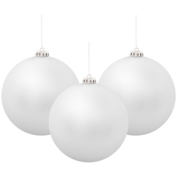 The Christmas Workshop Silver Matte Bauble 3 Pack - Wilko - thumbnail 1