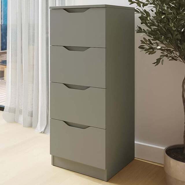 FWStyle Luno 4 Drawer Green Modern Chest of Drawers - Wilko - image 1