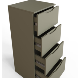 FWStyle Luno 4 Drawer Green Modern Chest of Drawers - Wilko - thumbnail 5