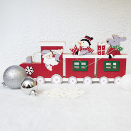 St Helens Red Battery Powered Christmas Train Ornament - Size: 3 x 29 x 14cm - Wilko - thumbnail 4