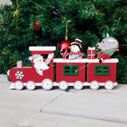 St Helens Red Battery Powered Christmas Train Ornament - Size: 3 x 29 x 14cm - Wilko - thumbnail 7