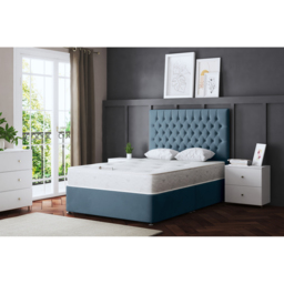 DS Living Seraphine Small Single Blue Upholstered Panel Divan Bed - Wilko - thumbnail 6