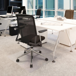 Floortex Advantagemat PVC Chair Mat with Lip 115 x 134cm - Clear - Wilko - thumbnail 3