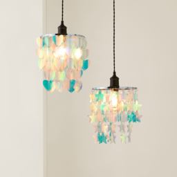 ValueLights Orla 2-Tier Iridescent Hearts Easy Fit Lamp Shade - Size: 28.5 x 23 x 23cm - Multi - Wilko - thumbnail 7