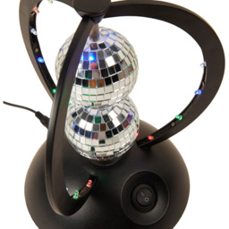 LED Disco Mirror Ball Light - Black and Chrome - Wilko - thumbnail 5